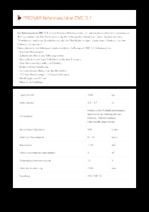 ट्रेलर स्वीपर Pronar ZMC 3.1