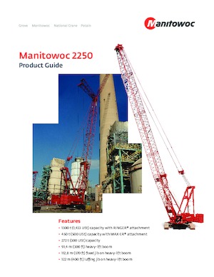 क्रॉलर क्रेन - लैटिस बूम Manitowoc 2250 T