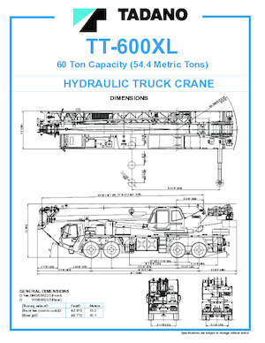 ट्रक क्रेन Tadano TT-600XL