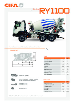 ट्रक मिक्सर CIFA RY 1100