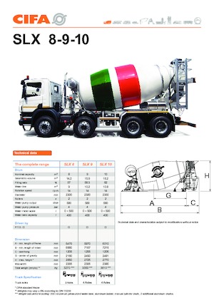 ट्रक मिक्सर CIFA SLX 9