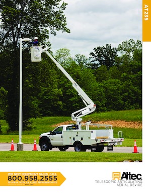 ट्रेलर माउंटेड आर्टिकुलेटिंग बूम लिफ्ट Altec AT235