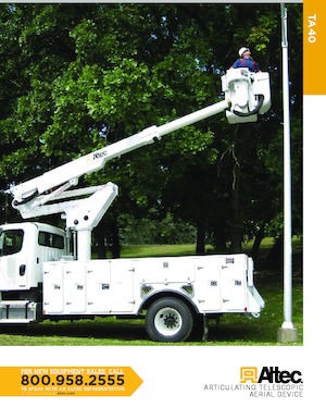 ट्रेलर माउंटेड आर्टिकुलेटिंग बूम लिफ्ट Altec TA40