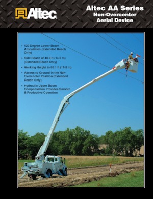 ट्रेलर माउंटेड आर्टिकुलेटिंग बूम लिफ्ट Altec AA55E