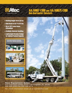 ट्रेलर माउंटेड आर्टिकुलेटिंग बूम लिफ्ट Altec AA67E-E100
