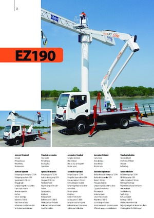 ट्रेलर माउंटेड आर्टिकुलेटिंग बूम लिफ्ट Easy Lift EZ190 