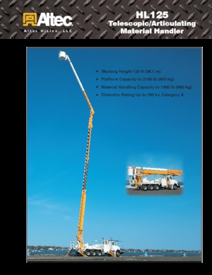 ट्रेलर माउंटेड आर्टिकुलेटिंग बूम लिफ्ट Altec HL125
