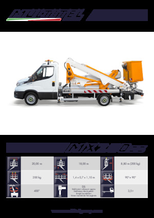 ट्रेलर माउंटेड आर्टिकुलेटिंग बूम लिफ्ट Multitel MX 200 DS