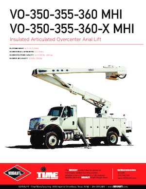 ट्रेलर माउंटेड आर्टिकुलेटिंग बूम लिफ्ट Versalift VO-355-XMHI