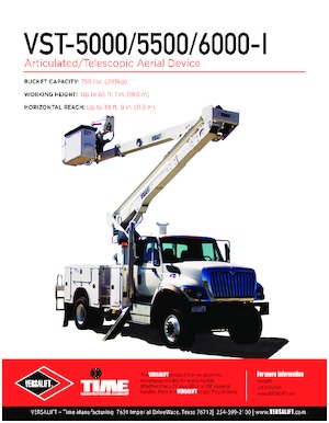ट्रेलर माउंटेड आर्टिकुलेटिंग बूम लिफ्ट Versalift VST-6000-I