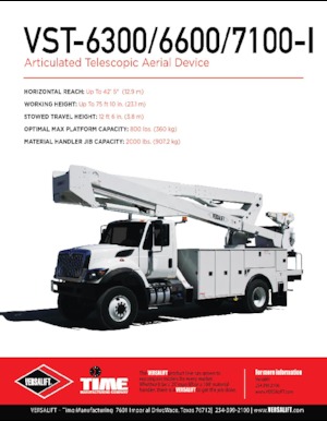 ट्रेलर माउंटेड आर्टिकुलेटिंग बूम लिफ्ट Versalift VST-7100-I