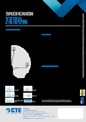 ट्रेलर माउंटेड आर्टिकुलेटिंग बूम लिफ्ट CTE ZED 14
