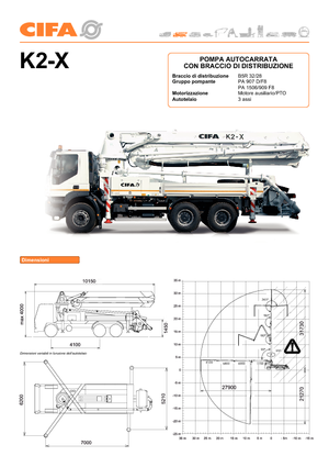 ट्रक-माउंटेड कंक्रीट पंप CIFA K2X