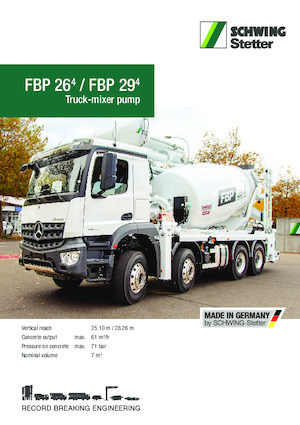 ट्रक-माउंटेड कंक्रीट पंप SCHWING-Stetter FBP 26-4
