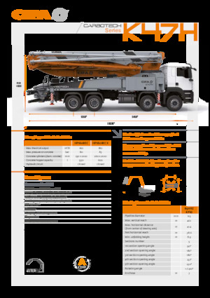ट्रक-माउंटेड कंक्रीट पंप CIFA K47H