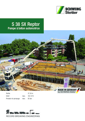 ट्रक-माउंटेड कंक्रीट पंप SCHWING-Stetter S 38 SX Reptor