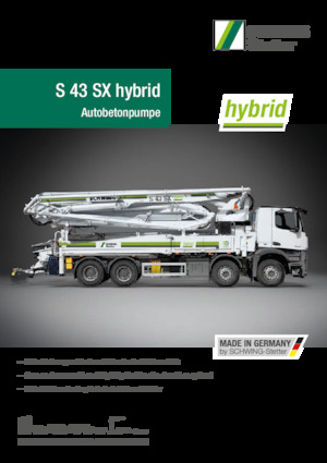 ट्रक-माउंटेड कंक्रीट पंप SCHWING-Stetter S 43 SX Hybrid