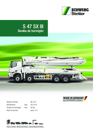 ट्रक-माउंटेड कंक्रीट पंप SCHWING-Stetter S 47 SX III
