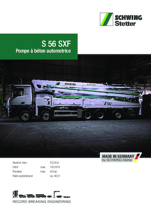 ट्रक-माउंटेड कंक्रीट पंप SCHWING-Stetter S 56 SXF