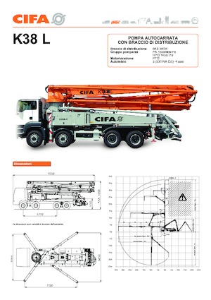 ट्रक-माउंटेड कंक्रीट पंप CIFA K38L