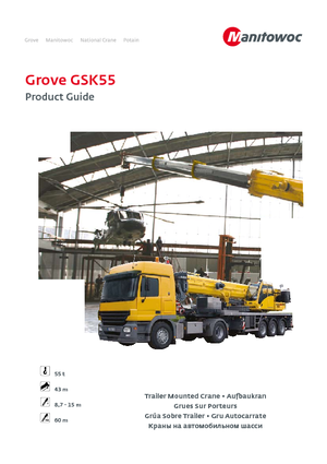 ट्रक-माउंटेड टेलीस्कोपिक क्रेन Grove GSK 55