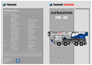 ट्रक-माउंटेड टेलीस्कोपिक क्रेन Tadano HK 40