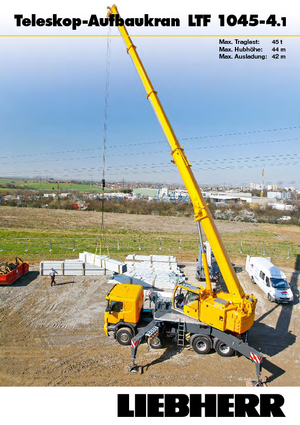 ट्रक-माउंटेड टेलीस्कोपिक क्रेन Liebherr LTF 1045-4.1