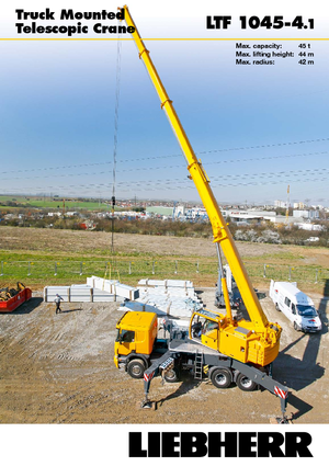 ट्रक-माउंटेड टेलीस्कोपिक क्रेन Liebherr LTF 1045-4.1