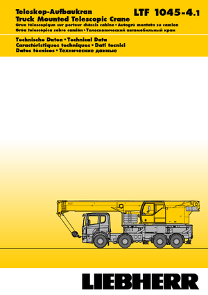 ट्रक-माउंटेड टेलीस्कोपिक क्रेन Liebherr LTF 1045-4.1