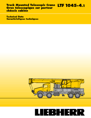 ट्रक-माउंटेड टेलीस्कोपिक क्रेन Liebherr LTF 1045-4.1