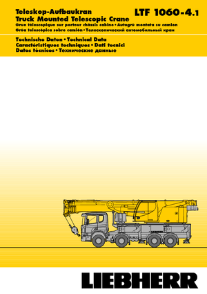ट्रक-माउंटेड टेलीस्कोपिक क्रेन Liebherr LTF 1060-4.1