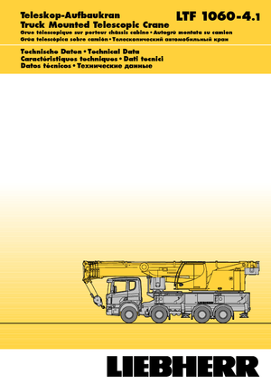 ट्रक-माउंटेड टेलीस्कोपिक क्रेन Liebherr LTF 1060-4.1