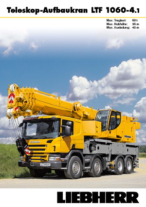 ट्रक-माउंटेड टेलीस्कोपिक क्रेन Liebherr LTF 1060-4.1