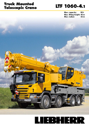 ट्रक-माउंटेड टेलीस्कोपिक क्रेन Liebherr LTF 1060-4.1