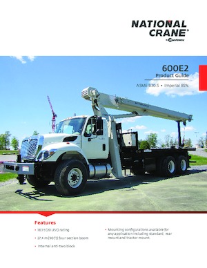 ट्रक-माउंटेड टेलीस्कोपिक क्रेन National Crane 600E2