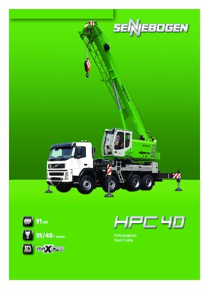 ट्रक-माउंटेड टेलीस्कोपिक क्रेन Sennebogen HPC 40