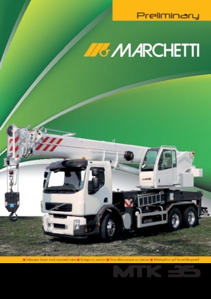 ट्रक-माउंटेड टेलीस्कोपिक क्रेन Marchetti MTK 35