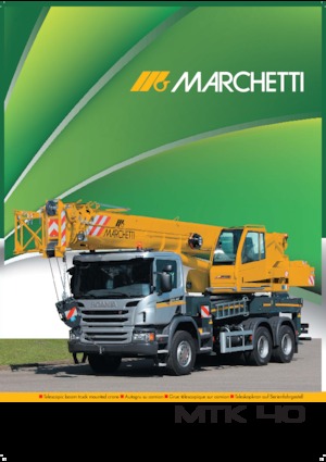 ट्रक-माउंटेड टेलीस्कोपिक क्रेन Marchetti MTK 40