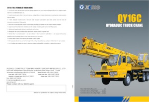 ट्रक-माउंटेड टेलीस्कोपिक क्रेन XCMG QY16C