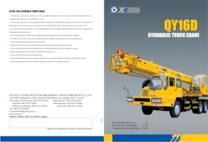 ट्रक-माउंटेड टेलीस्कोपिक क्रेन XCMG QY16D