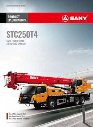 ट्रक-माउंटेड टेलीस्कोपिक क्रेन Sany STC250T4