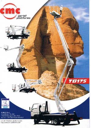 ट्रेलर माउंटेड आर्टिकुलेटिंग बूम लिफ्ट CMC TB 175
