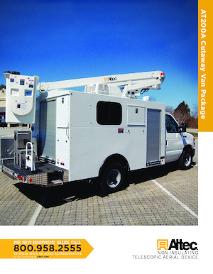 ट्रक माउंटेड टेलीस्कोपिक बूम लिफ्ट Altec AT200A Cutaway Van