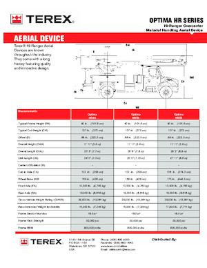 ट्रक माउंटेड टेलीस्कोपिक बूम लिफ्ट Terex Optima HR46