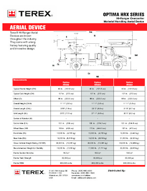 ट्रक माउंटेड टेलीस्कोपिक बूम लिफ्ट Terex Optima HRX60
