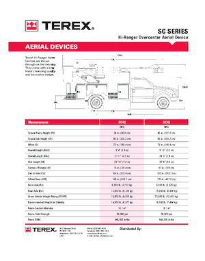 ट्रक माउंटेड टेलीस्कोपिक बूम लिफ्ट Terex SC45