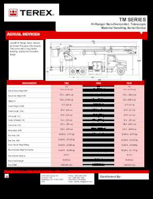 ट्रक माउंटेड टेलीस्कोपिक बूम लिफ्ट Terex TM125