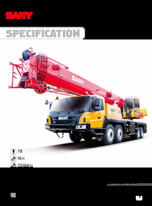 ट्रक-माउंटेड टेलीस्कोपिक क्रेन Sany STC700C5