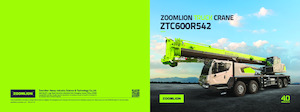 ट्रक-माउंटेड टेलीस्कोपिक क्रेन Zoomlion ZTC600R542