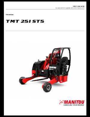 टेलीस्कोपिक ट्रक माउंटेड फोर्कलिफ्ट Manitou TMT 25 I
